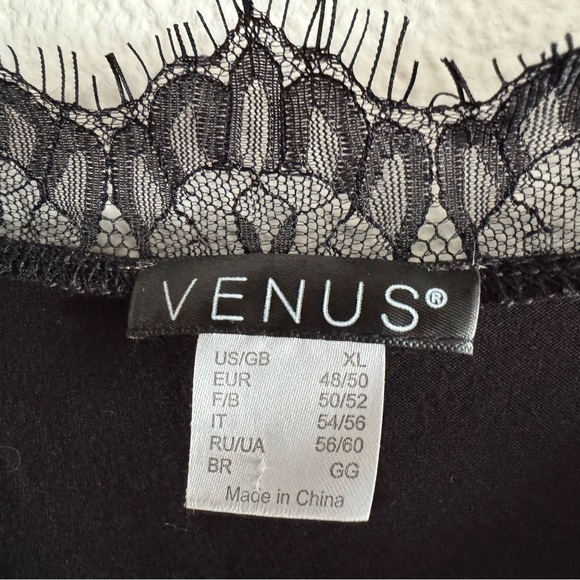 Eyelash Lace Wrap Top Cold Shoulder Spaghetti Sleeve XL Romantic Chic - Picture 4 of 12